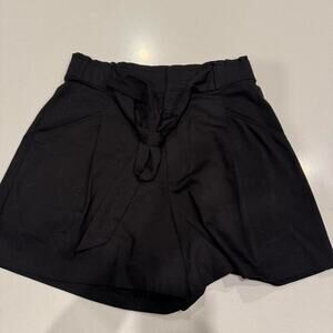 Zara black paper bag shorts